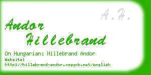 andor hillebrand business card